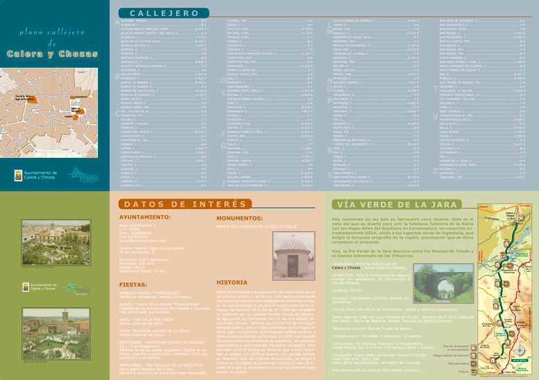 callejero urbanismo calera chozas