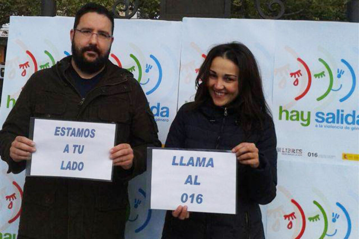 photocall calera y chozas contra la violencia de genero