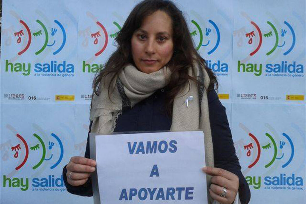 photocall calera y chozas contra la violencia de genero