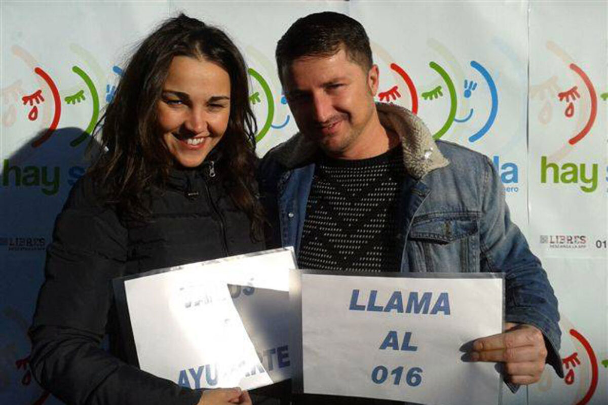 photocall calera y chozas contra la violencia de genero