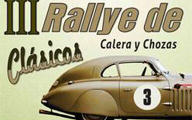 cartel rallye de coches clasico en calera