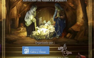 belen viviente en calera y chozas navidad