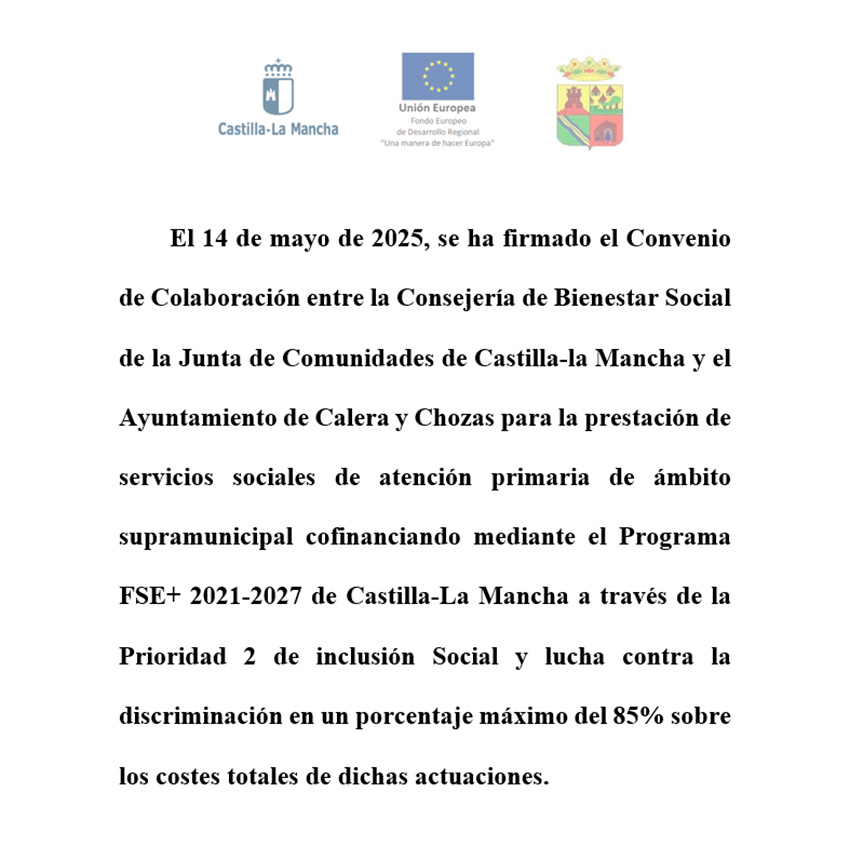 convenio prass consejeria bienestar social y ayto calera