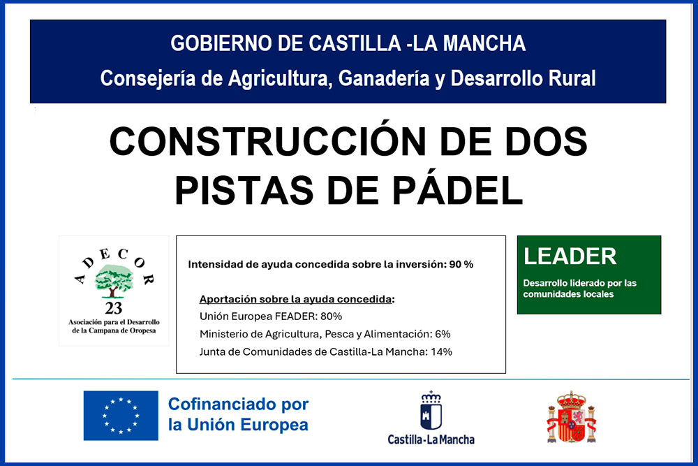 construccion dos pistas de padle en caleraychozas